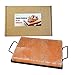 OM HOME Barbacoa Piedra de Sal Natural para 4 Personas con Soporte 20×30x4cm para Asar a La Parrilla, Plancha Cocina, Plancha Sal Himalaya para Un Sabor Especial