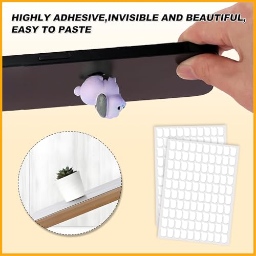 ReaJoys Klebepunkte Doppelseitig Transparent, 500pcs Klebepunkte Doppelseitige Klebepads Ablösbar Transparente Aufkleber Keine Spuren 13x8mm