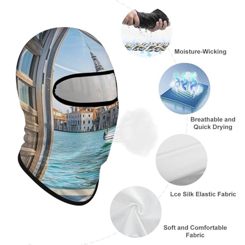 Balaclava Italian Water City para Hombres y Mujeres, Máscara Facial de Protección Solar Respirable con Cobertura Total del Cabeza para Senderismo, Ciclismo, Correr, Conducción miniatura 3