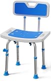 CraMAGI Shower Chair for Inside Shower, 400 lbs Adjustable Chair with Back
