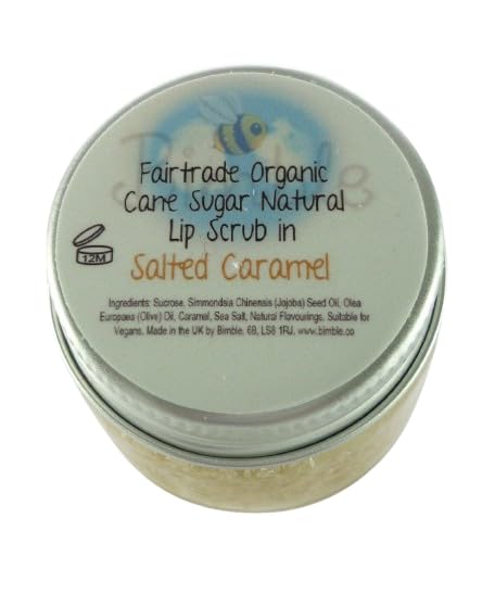 Bimble Organic Raw Cane Sugar Natural Lip Scrub 25g - Salted Caramel Flavour