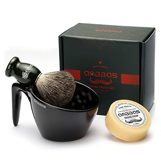 Anbbas Badger Hair Shaving Brush with 100G Shaving Soap Bar and Upgrade Lathering Way-POP Mug A5 Melamine,Foaming Set for Men Wet Shave,Women Girls Hair Removal