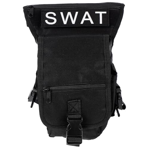 Bolsa de pierna de tela Oxford negra antidesgaste para proteger objetos en ciclismo