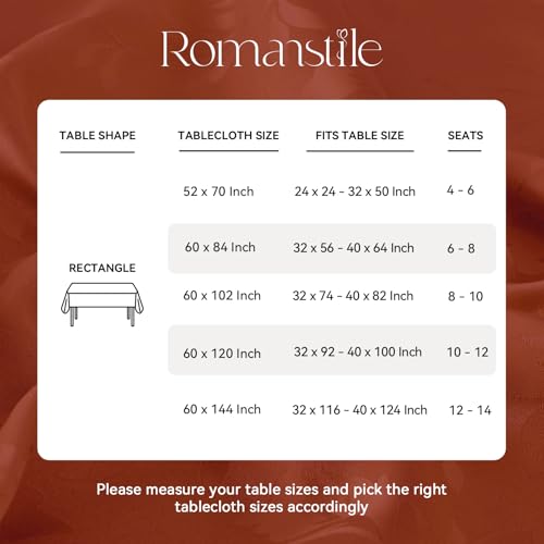 Nappe rectangulaire d'automne jacquard imperméable rouille 152 x 304 cm de table - 8