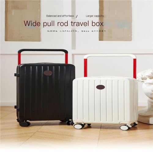 Suitcase Suitcase Wide Trolley Aluminum Frame 20 Inch Suitcase For Women Strong And Durable Trolley Suitcase For Men Suitcase Tags(Black,22)3