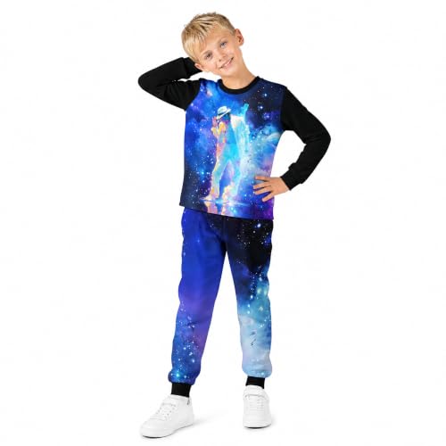 Image of UAYRVNLIJO Boys Girls Graphic Printed Clothing Set Kids Daily Outfits Casual Pants Set Kids
