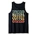 T-shirt pour amateur de café Stressed Blessed And Coffee Obsessed Débardeur