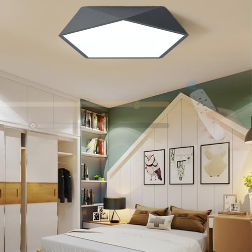 Luminaire pour chambres à coucher et salon au design moderne gris 52cm