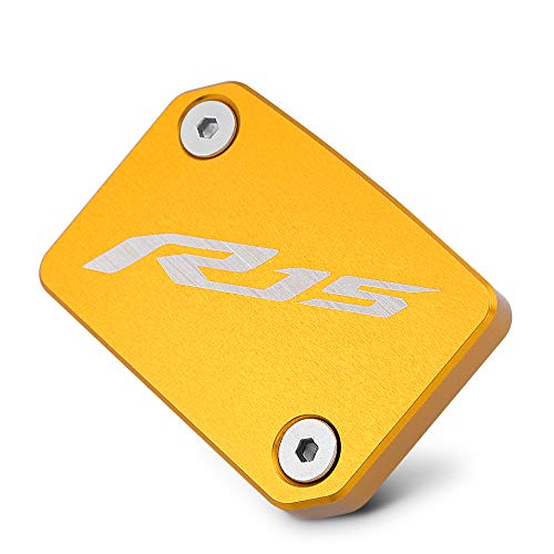pour Yamaha YZF V3 R15 Liquide de Frein Réservoir Cap 2017 2018 2019 2020 Fluide CNC en Aluminium Avant de Moto Réservoir Couverture (Doré) Cover