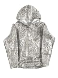 GORGLITTER Boy's Camo Hoodie Y2k Fall Fashion Long Sleeve Hooded Sweatshirt Trendy Maple Leaf Print Hoodies Grey 9Y
