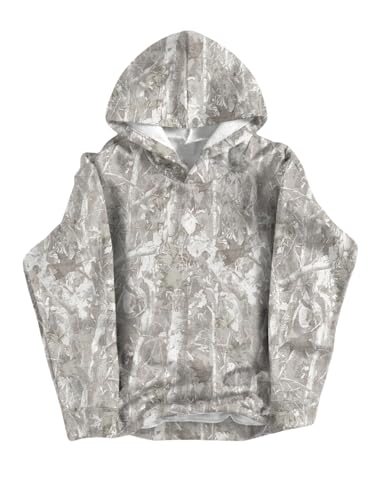 GORGLITTER Boy's Camo Hoodie Y2k Fall Fashion Long Sleeve Hooded