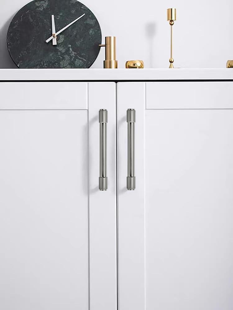 KHTUMEWARE-170259 Brushed Nickel Cabinet Pulls CTC 3-1/4 in (82 mm) 2-Pack in Brushed Nickel — KHTUMEWARE