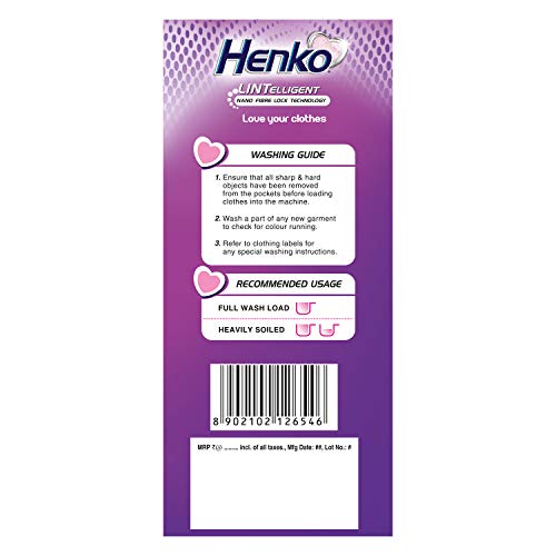 Image of Henko Matic Top Load Detergent Powder 1KG | Laundry Detergent Powder For Effectively Removes Tough Stains | Top Load Detergent Powder with Nano Fibre Lock Technology