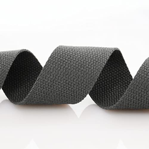 Trimz Cotton Webbing - Charcoal - 25mm x 5m - Image 3