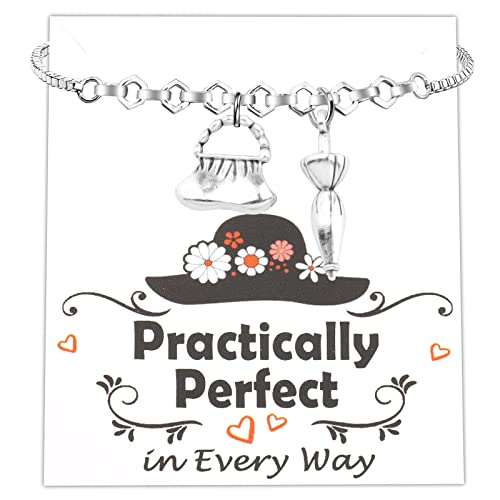 Image of bobauna Mary Inspired Jewelry Practically Perfect in Every Way Bracelet /Necklace Musical Theatre Themed Jewelry Music Lover Gift