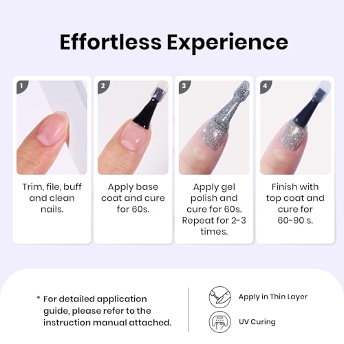 Image of Beetles Silver Gel Nail Polish - Silver Party, 15ml Glitter Gel Polish, Soak Off UV LED Needed Nail Art Manicure Salon DIY Design at Home Summer Gifts for Woman