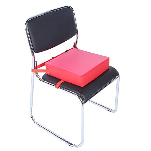 Asiento Elevador para bebés Ajustable extraíble para niños Silla de Comedor para niños Cojín Elevador Asientos para bebés Silla de Comedor para bebés Cojín Elevador con Correas(Rojo)