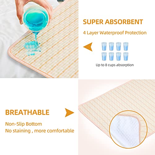 Incontinence Bed Pads Large 40X55Inches Washable Pee Pads Women Bamboo Fiber Reusable Pet Pads Underpads Elderly #TOP1