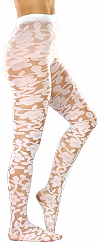 Image of ToBeInStyle Women's Sheer Floral Lace Full Length Leggings
