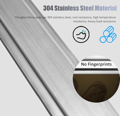 Poteau de garde-corps inox pour panneau bois 8 à 12 mm balcon