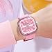 Womens Fashion Cute Jelly Transparent Quartz Watch Soft Silicone Strap Clear Easy Reader Waterproof Casual Lightweight Sport Wristwatch (Coral Pink)