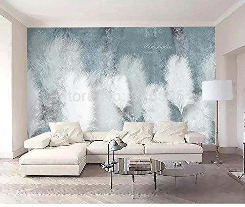 Papier peint 3D en toile de qualité supérieure décor plume
