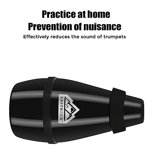 image for EASTROCK Trumpet Mute ABS Light Weight Mute Trumpet Accessories (BLACK