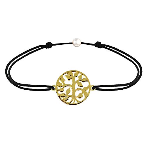 Bracelet Arbre de Vie Plaqué Or Les Poulettes Bijoux bijou cordon réglable