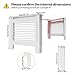 High Radiator Cover Wood Cabinet: 36 Inch Height White Small Heater Covers Horizontal Slats Modern Tall Radiators Shelf Thicken MDF Wooden Kitchen Bedroom Home Furniture for Living Room