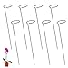 Produktbild Garten Pflanzenstütze Klein 8 Stück Garten Staudenhalter Strauchstütze Stahl Garden Single Stem Stützring Orchideenstab Rankengewächs Blumenstütze für Pflanzen Blume Lilie Pfingstrose (40cm)