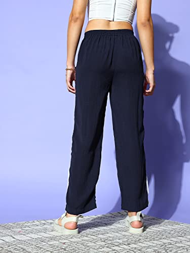 Image of PANIT Women Stylish Mustard Solid Slitted Trousers