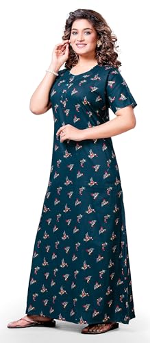 Keyocean Women's Printed Cotton Nighty, Maxi - Free Size - Image 4