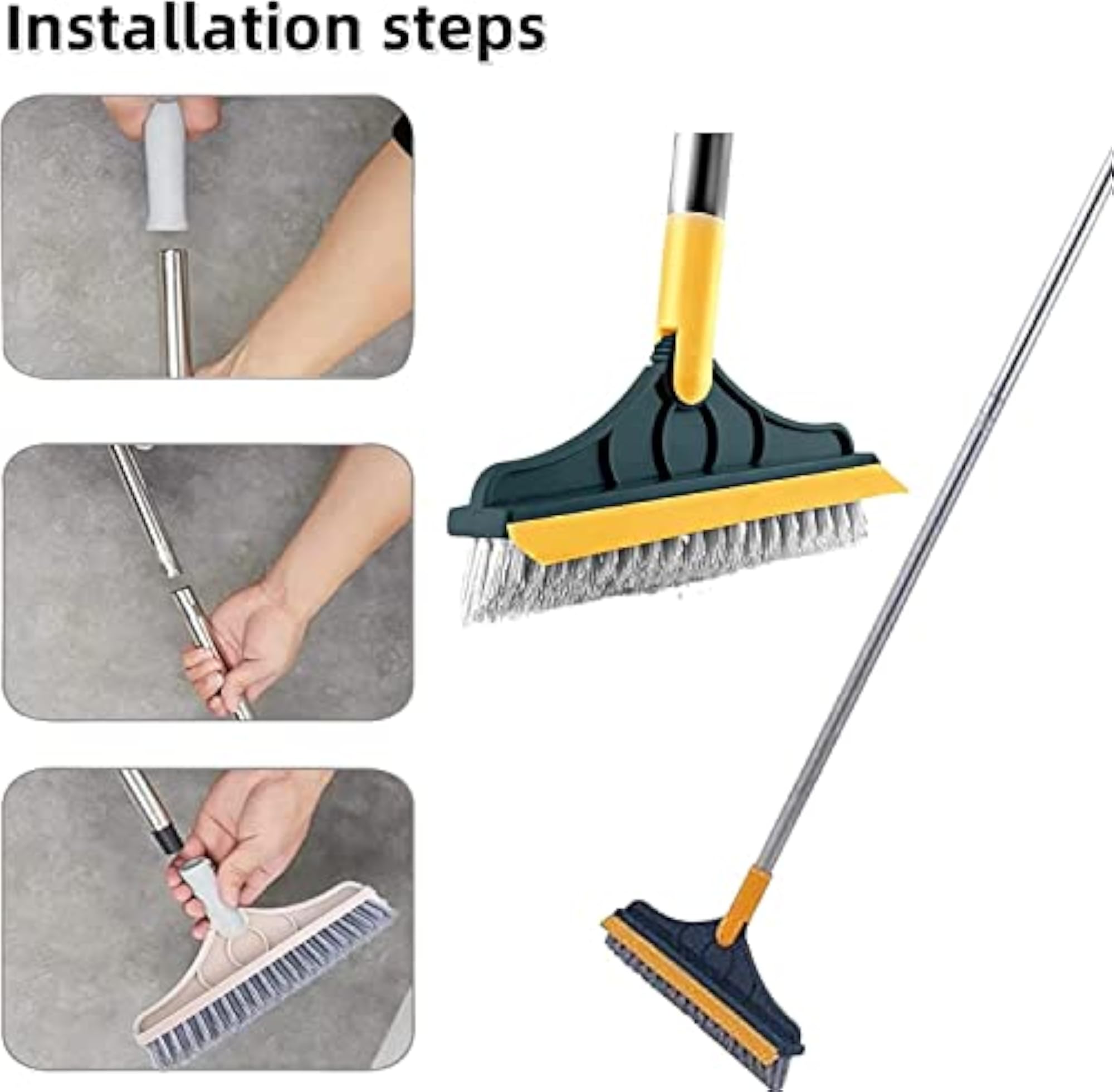3 in 1 Bathroom Cleaning Brush with Wiper