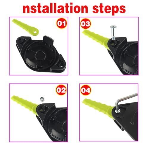 BOSHCHEN ACFHRL2 Polycarbonate Blades Trimmer Head Compatible with Ryobi 18V, 24V, and 40V RY40210, RY40210A Trimmers with 10 Quickload Blades (1+10+4)