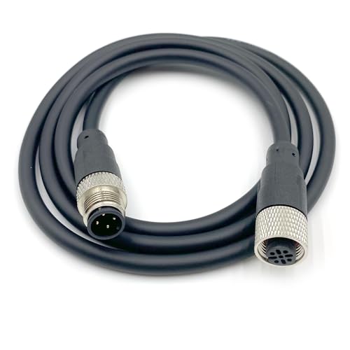 Cable conector M12 4 pines macho a hembra 3 metros miniatura 1