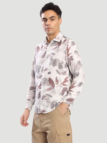 Image of BENE KLEED Men's Textured Cotton Shirt | Point Collar | Full Sleeves | Regular Fit