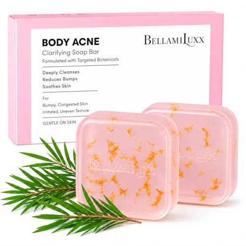 BellamiLuxx Body Acne Soap Bar: Antibacterial Bar for Butt, Thighs, Back, Body Acne, Folliculitis &...