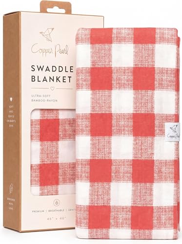 Image of Copper Pearl Swaddle Blankets for Newborns | Soft Stretchy Receiving Blankets for Boys and Girls | Large 46 x 46 Inch Baby Blankets | Lightweight and Breathable Swaddles | Ralphie