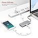 Lenovo USB C Hub, Type C Adapter with USB C Charging Port, 7 in 1 USB-C to HDMI Output, USB 3.0, SD & MicroSD Card Reader, Portable for MacBook Pro, Chromebook and More Type-C Devices