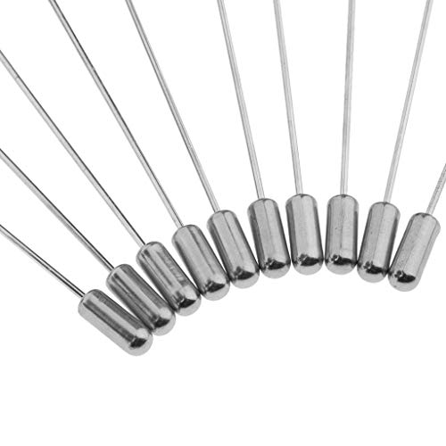 Luckycivia 40 Pcs Silver Gold Tone Round Tray Lapel Pin Stick, Blank Brooch Pin for Men Women Suit Tie Hat Scarf Badge, Stainless Steel Safety Pins Brooches, DIY Costume Jewelry Accessories