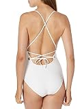La Blanca Women's Standard Rouched Body Lingerie Mio One Piece Swimsuit, White, 10