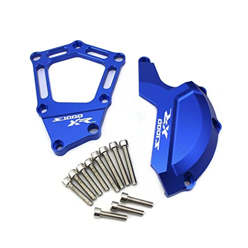 Garde boîtier stator BMW S1000XR : look racing et protection CNC premium bleue