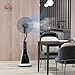 Imagen de HOMCOM Ventilador Nebulizador Ventilador de Pie con Agua Oscilante 90 W Temporizador Tanque 3L Mando a Distancia 3 Velocidades 5 Aspas y Pantalla LED Ø44
