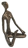 Danya B Yoga Lotus Cast Bronze Female Sculpture