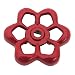 LASCO 01-5131 Square Broach Metal Outside Faucet Hose Bibb Replacement Round Wheel Handle, 1-7/8", Red