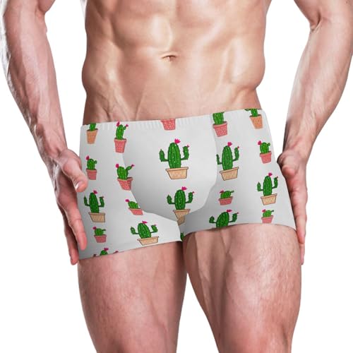Cactus Mens Swim Trunk Swimwear Bathing Suit Swim Brief Square Leg Board Short S B04048812