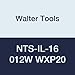 Walter Tools NTS-IL-16 012W WXP20 Carbide NTS Threading Inserts, Internal Thread, Full Profile, Whitworth (Pack of 10)