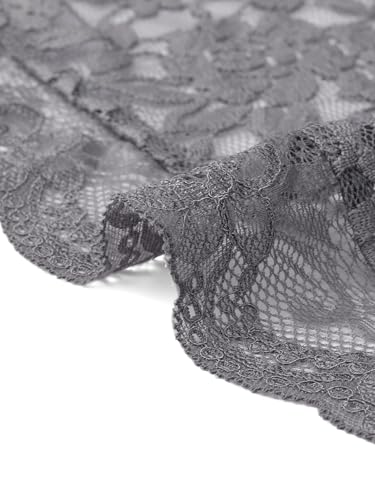 Image of Allegra K Floral Lace Bolero Shrug for Women Elegant Long Sleeve Sheer Cropped Lace Cardigan