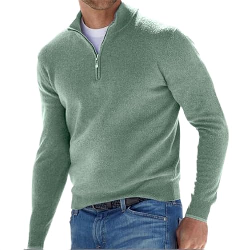 Men's Quarter Zip Up Sweaters Slim Fit Lightweight Mock Neck Pullover Casual Long Sleeve Jumper Warm Work Tops 2025