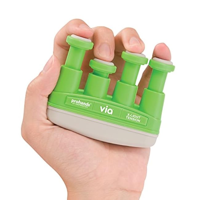 VIA Hand Exerciser, Finger Exerciser (Hand Grip Strengthener), Spring-Loaded, Finger-Piston System, Isolate and Exercise Each Finger